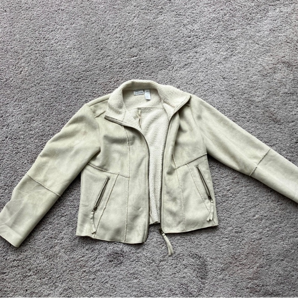 Chicos Polyester Sherpa Zip Jacket